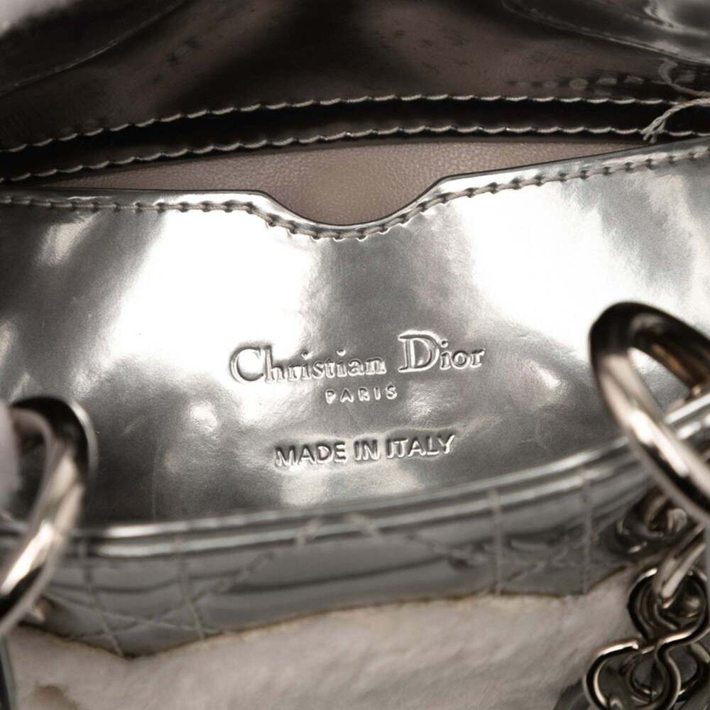 CHRISTIAN DIOR Silver Leather Shoulder Bag - Picture 6 of 6